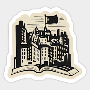 Books are a source of imagination Sticker